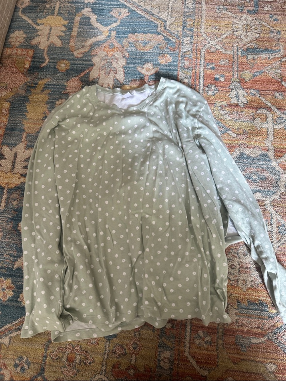 LAKE pajama green long sleeve short set